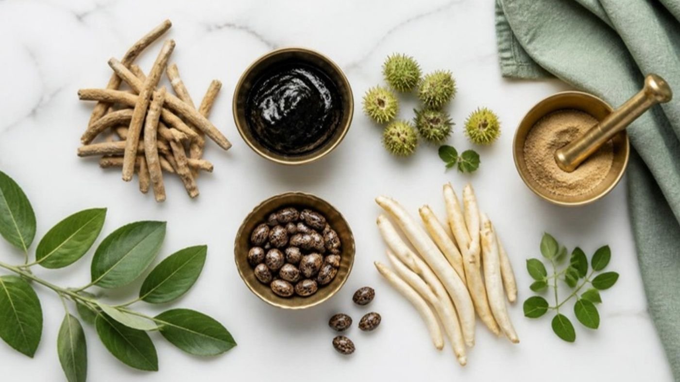 Ayurvedic herbs including gokshura