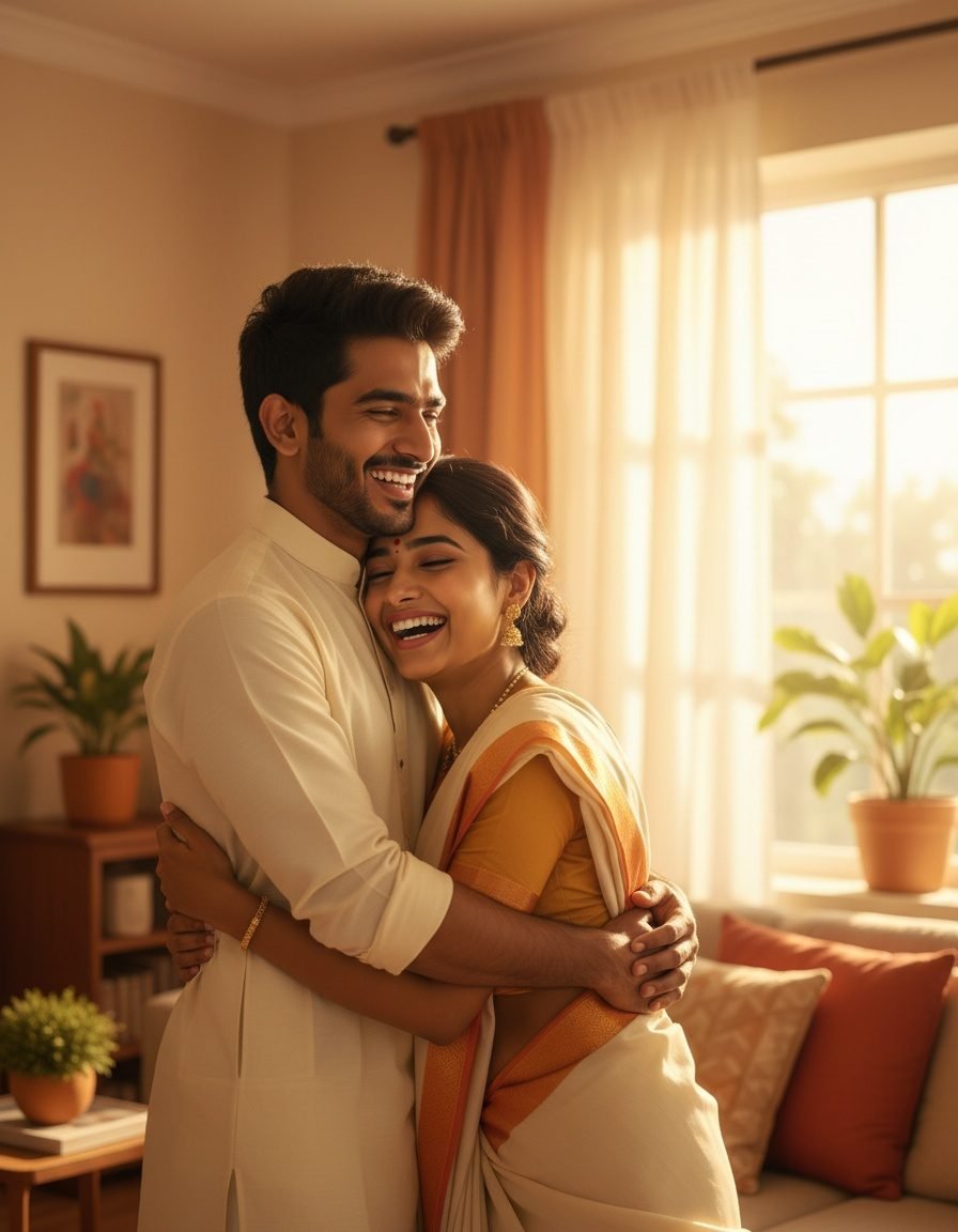 A mature couple, close again